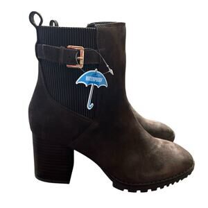 Aqua College Waterproof Suede Triston Buckled Dress Booties NEW 9